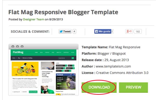 Detail Templateism Blogger Template Nomer 29