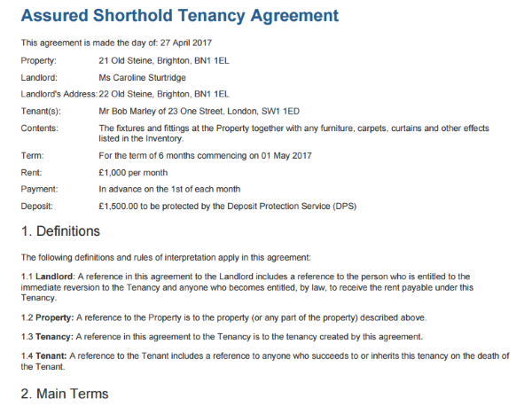 Detail Tenancy Agreement Template Nomer 36