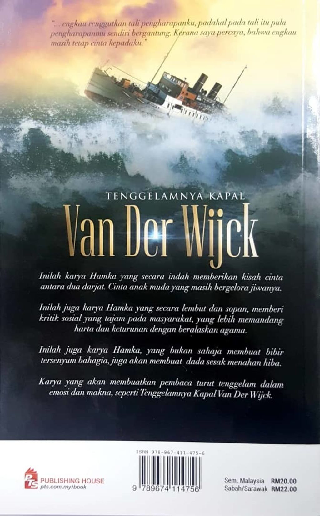 Detail Tenggelamnya Kapal Van Der Wijck Buku Nomer 18