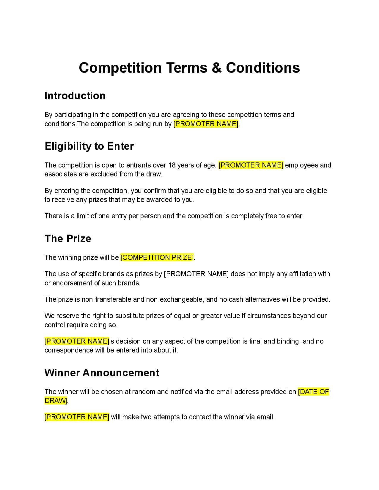 Detail Terms Conditions Template Nomer 32