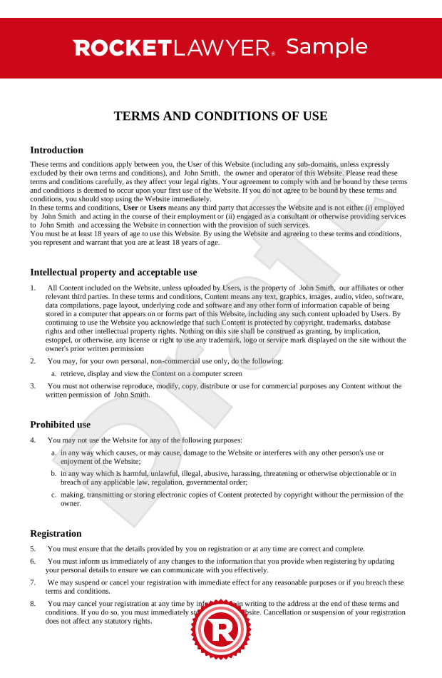 Detail Terms Conditions Template Nomer 40