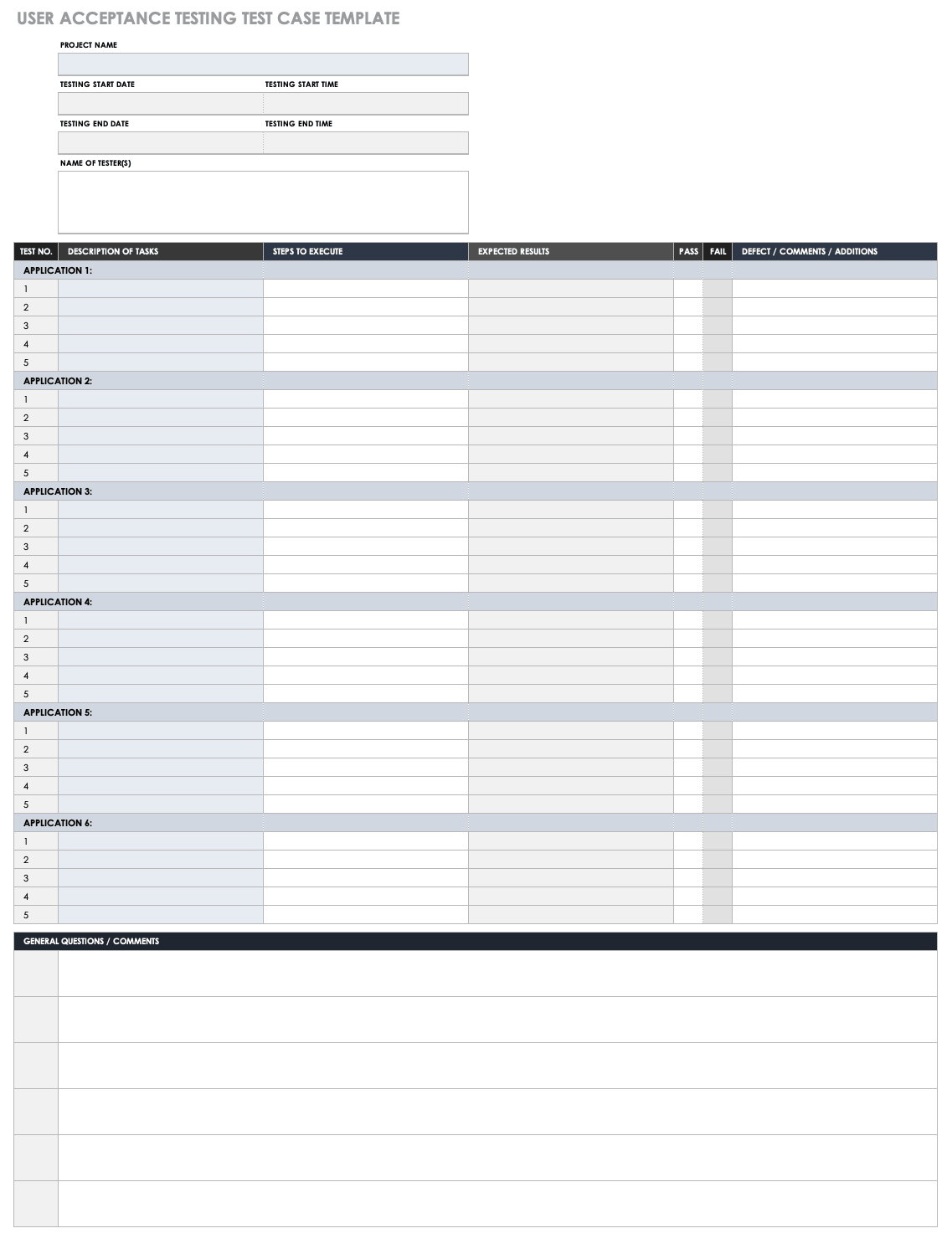 Detail Test Case Document Template Nomer 25