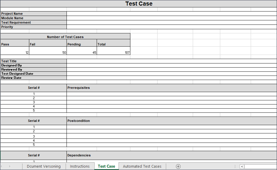 Detail Test Case Document Template Nomer 27