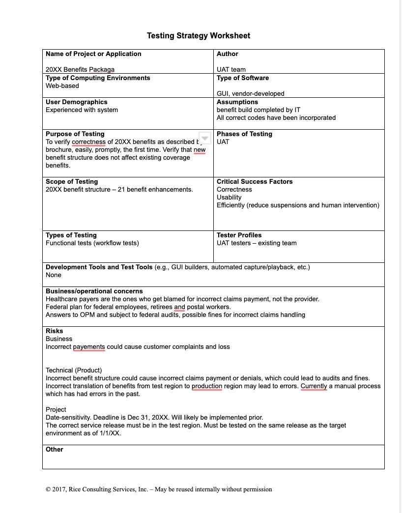 Detail Test Plan Document Template Koleksi Nomer 11