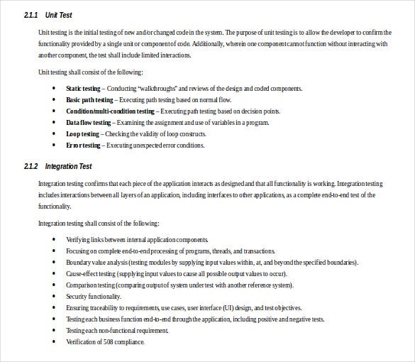 Detail Test Plan Document Template Nomer 33