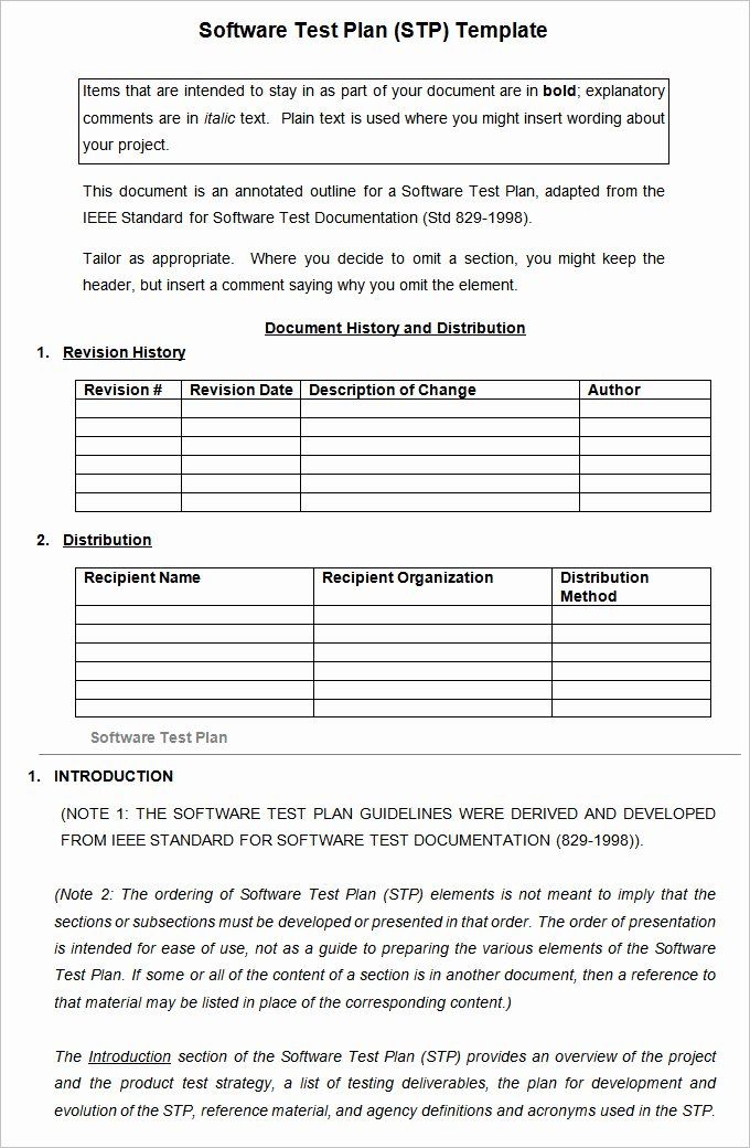 Detail Test Plan Document Template Nomer 43