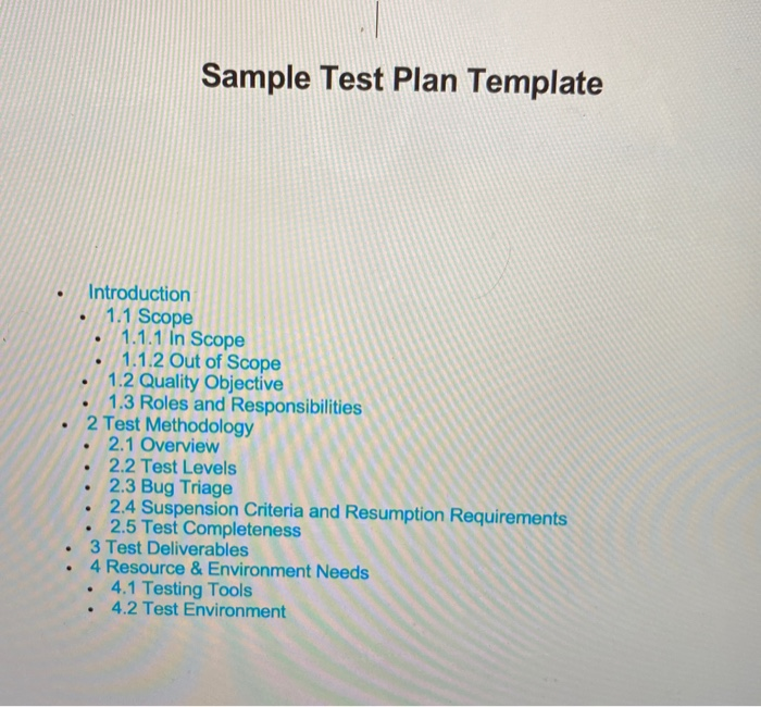 Detail Test Plan Document Template Nomer 46
