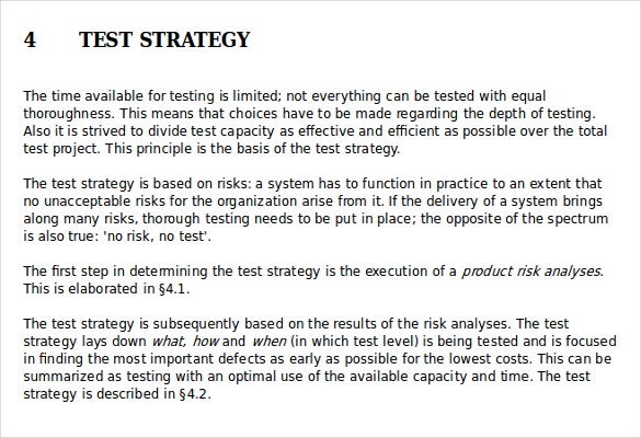 Detail Test Plan Document Template Nomer 47