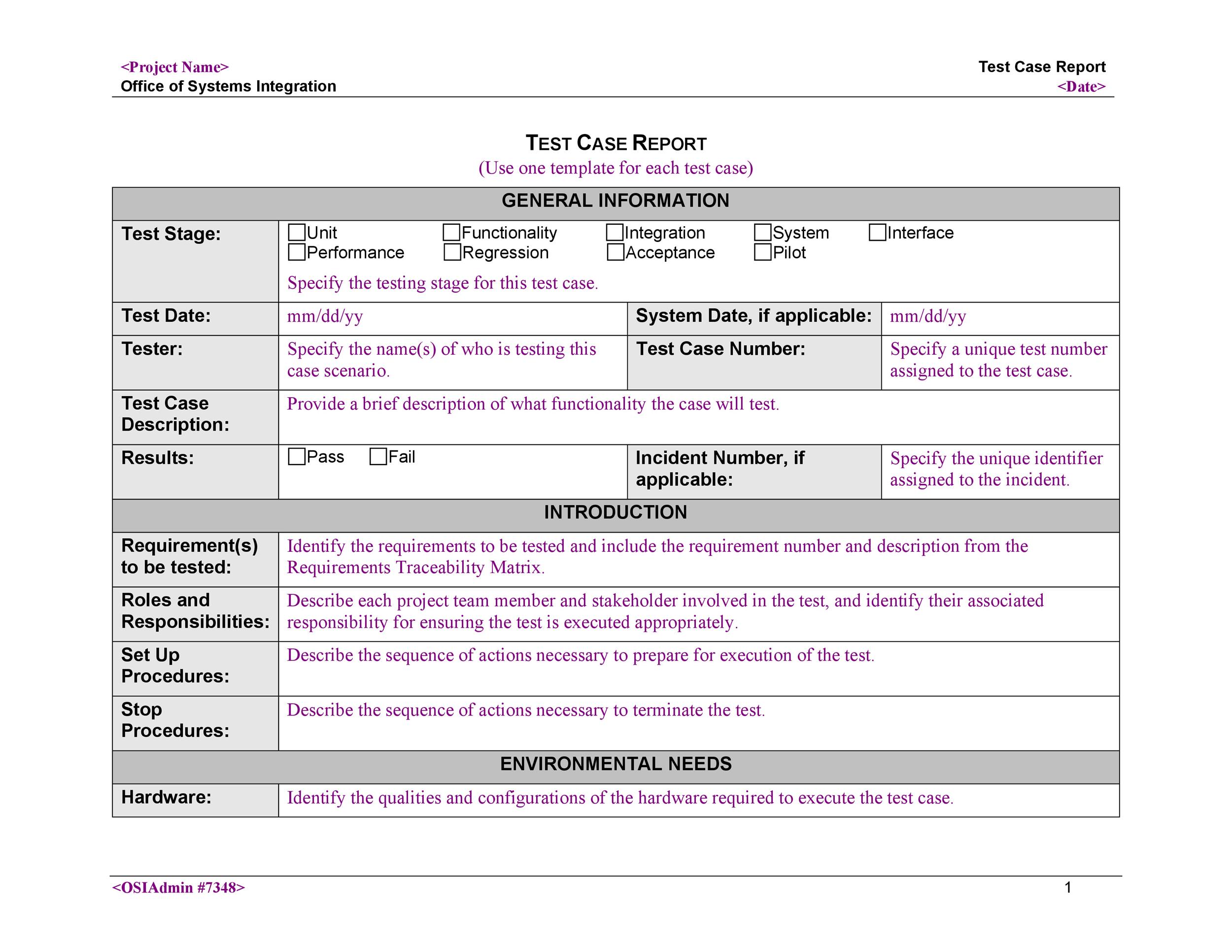 Detail Test Scenario Template Example Nomer 11