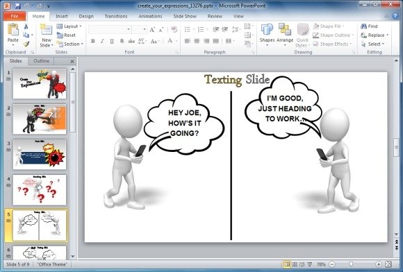 Detail Texting Powerpoint Template Nomer 29