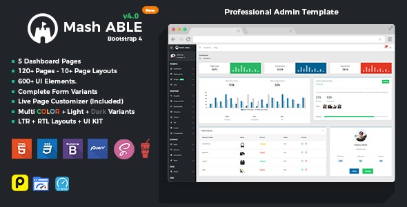 Detail Themeforest Admin Template Nomer 23