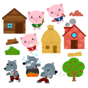 Detail Three Little Pigs Template Nomer 12