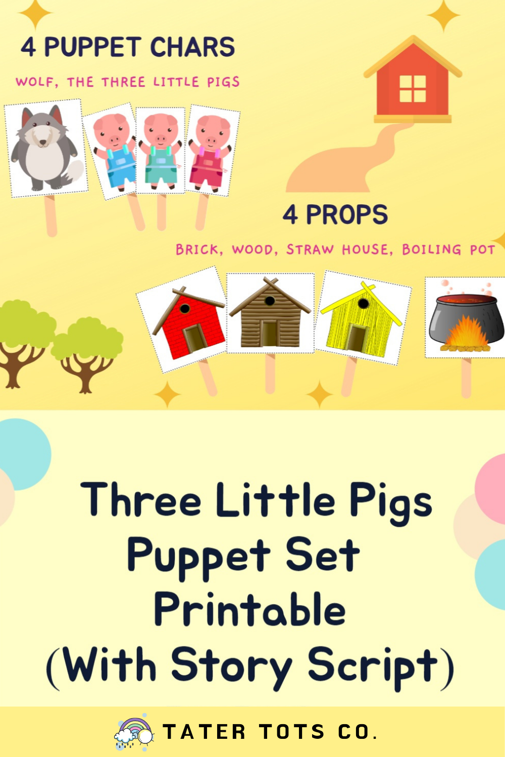 Detail Three Little Pigs Template Nomer 15