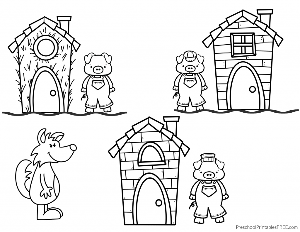 Detail Three Little Pigs Template Nomer 18