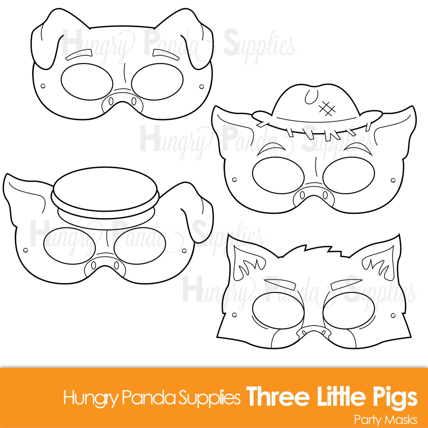 Detail Three Little Pigs Template Nomer 47