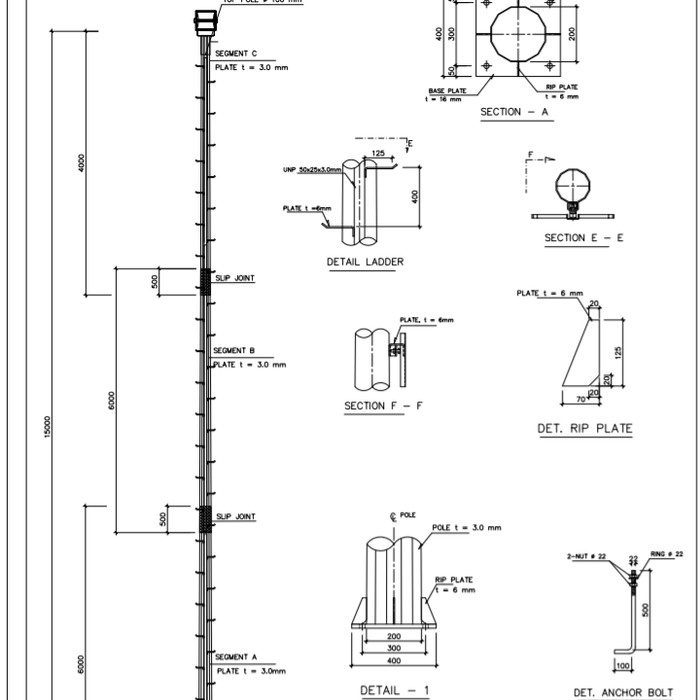 Detail Tiang Lampu Lapangan Nomer 12