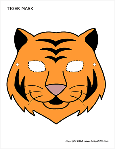 Detail Tiger Face Template Nomer 14