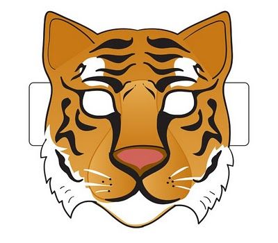 Detail Tiger Face Template Nomer 33