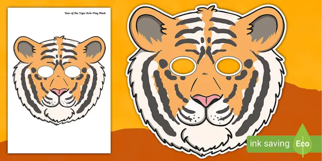 Detail Tiger Face Template Nomer 35