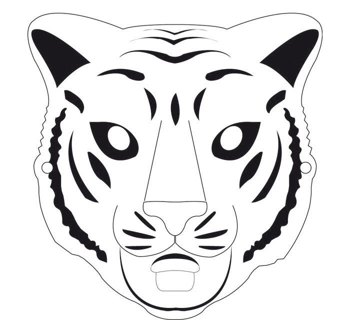 Detail Tiger Face Template Nomer 8