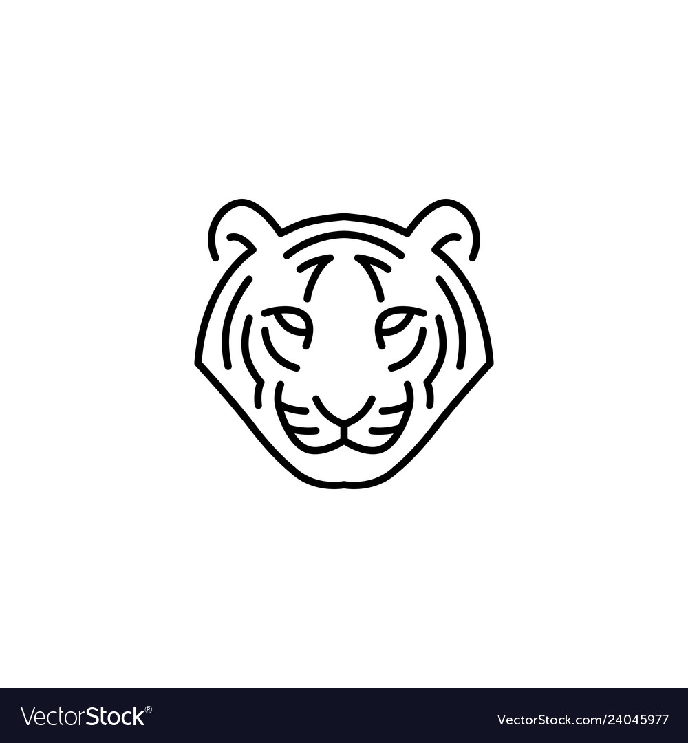 Detail Tiger Face Template Nomer 9