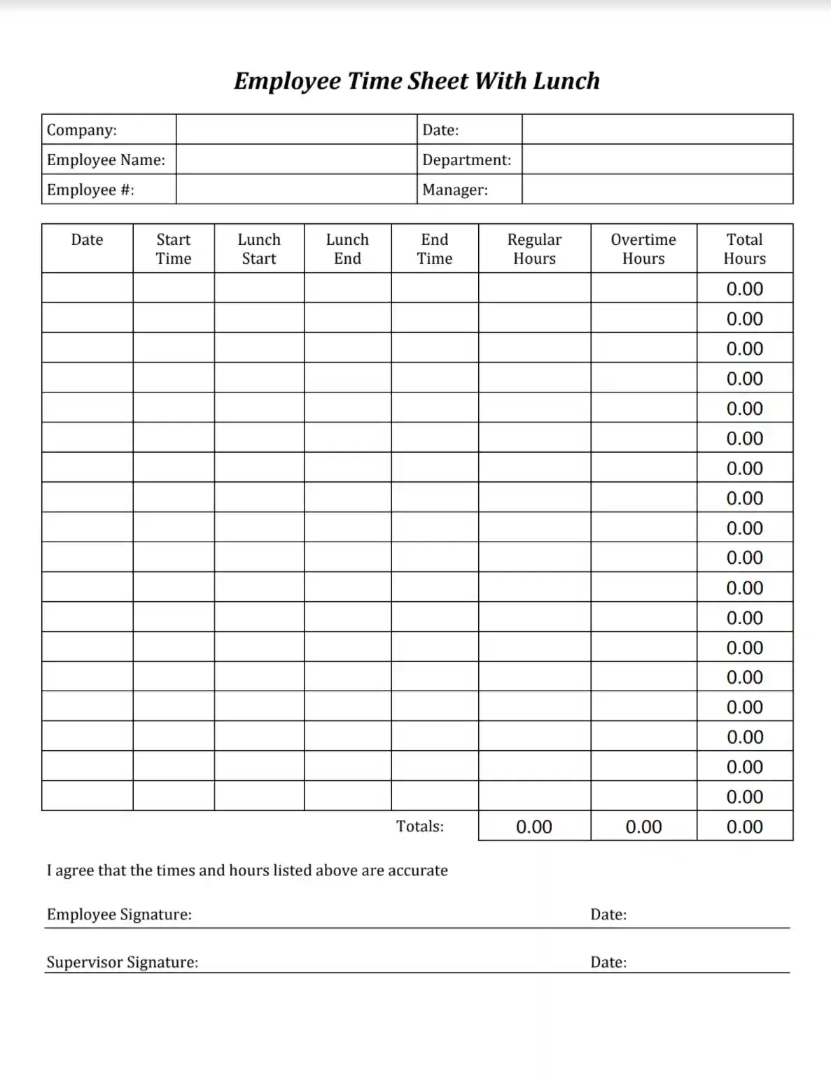 Detail Time Card Template Nomer 3