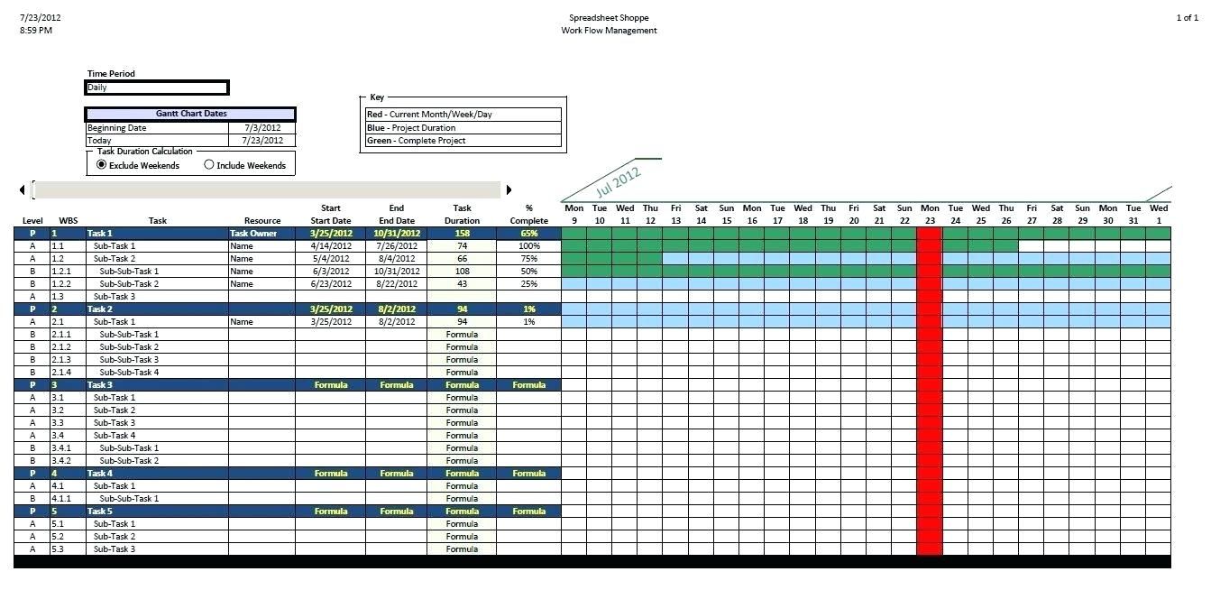 Detail Time Frame Template Excel Nomer 12