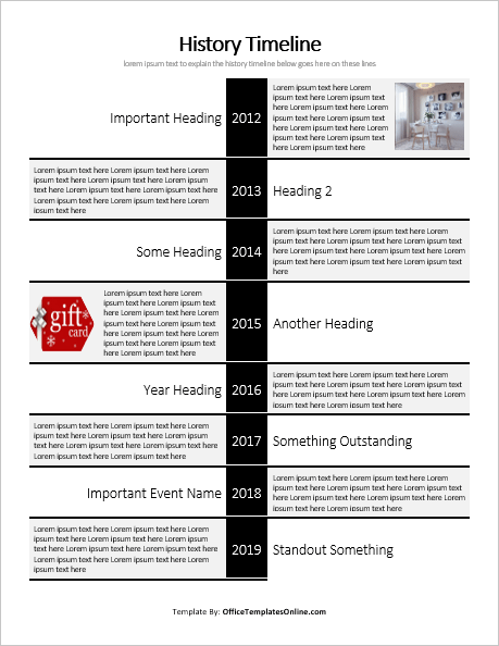 Detail Timeline Template Word Nomer 12