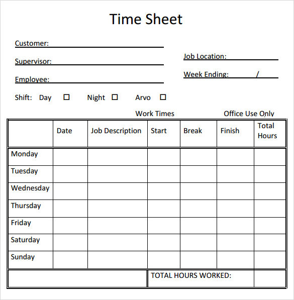 Detail Timesheet With Description Template Nomer 10