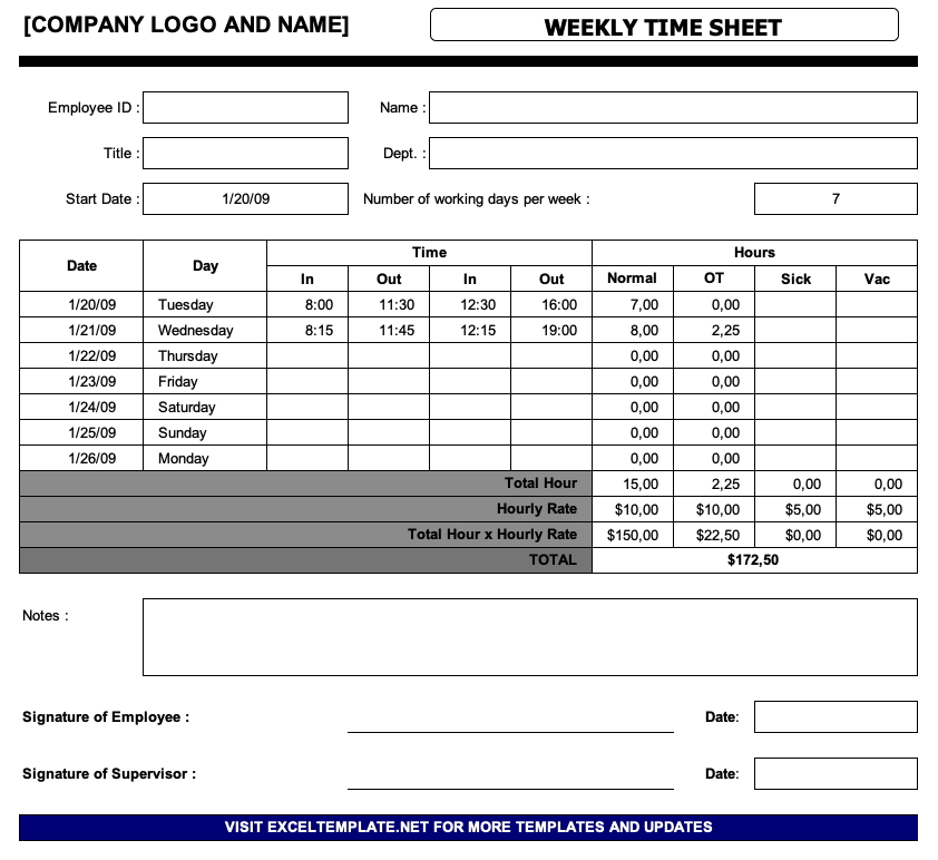 Detail Timesheet With Description Template Nomer 14