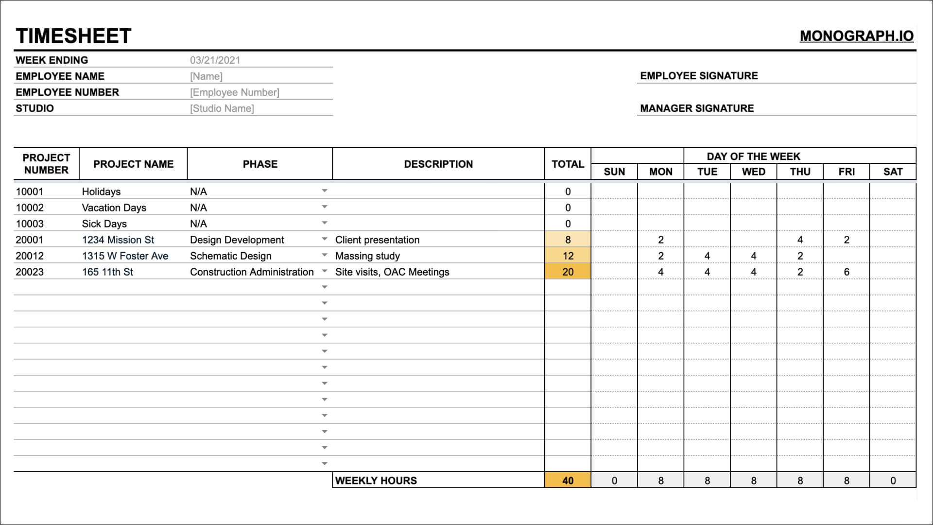 Detail Timesheet With Description Template Nomer 16