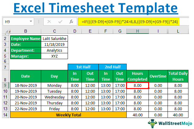 Detail Timesheet With Description Template Nomer 36