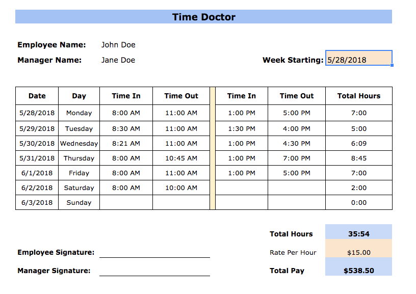 Detail Timesheet With Description Template Nomer 39