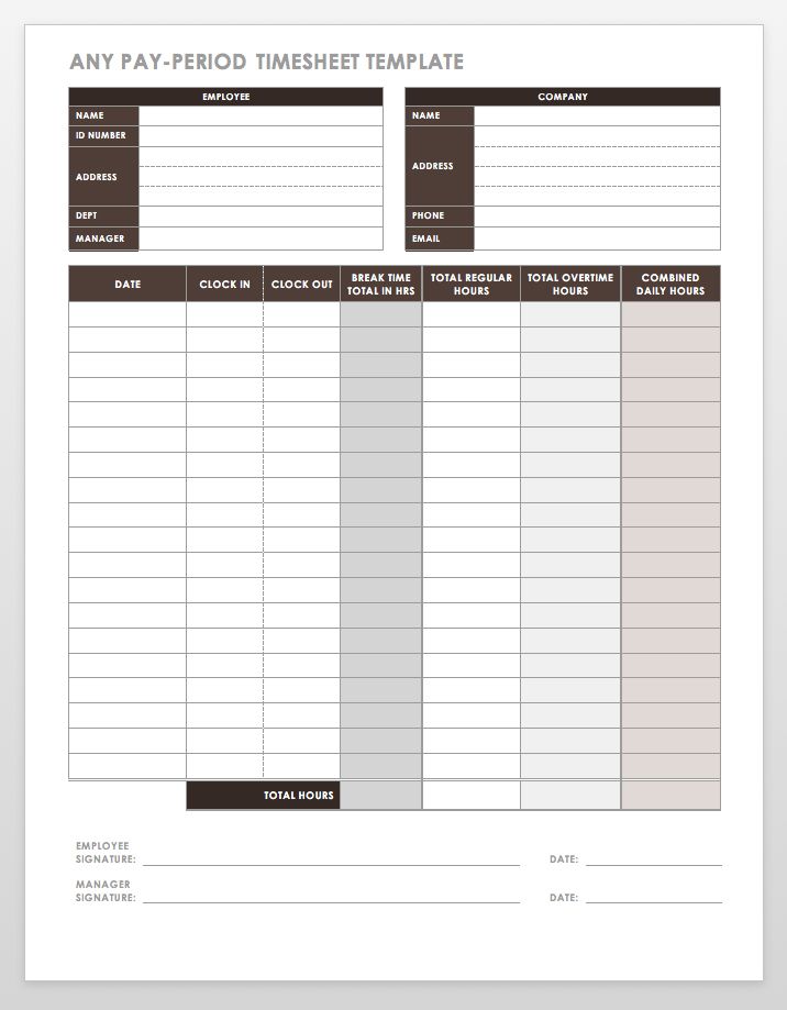 Detail Timesheet With Description Template Nomer 40