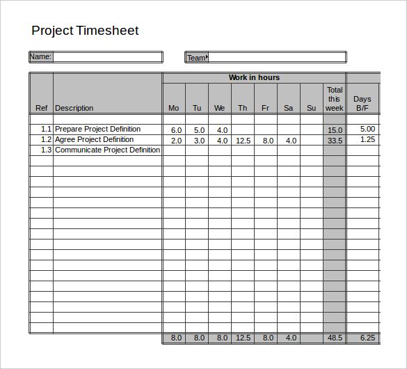 Detail Timesheet With Description Template Nomer 46