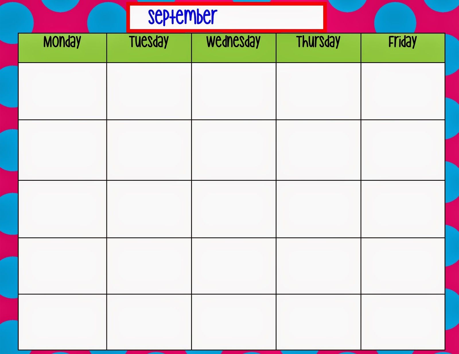 Detail Timetable Template Monday To Friday Nomer 6