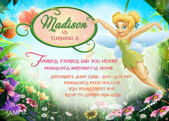 Detail Tinkerbell Birthday Invitation Template Nomer 39