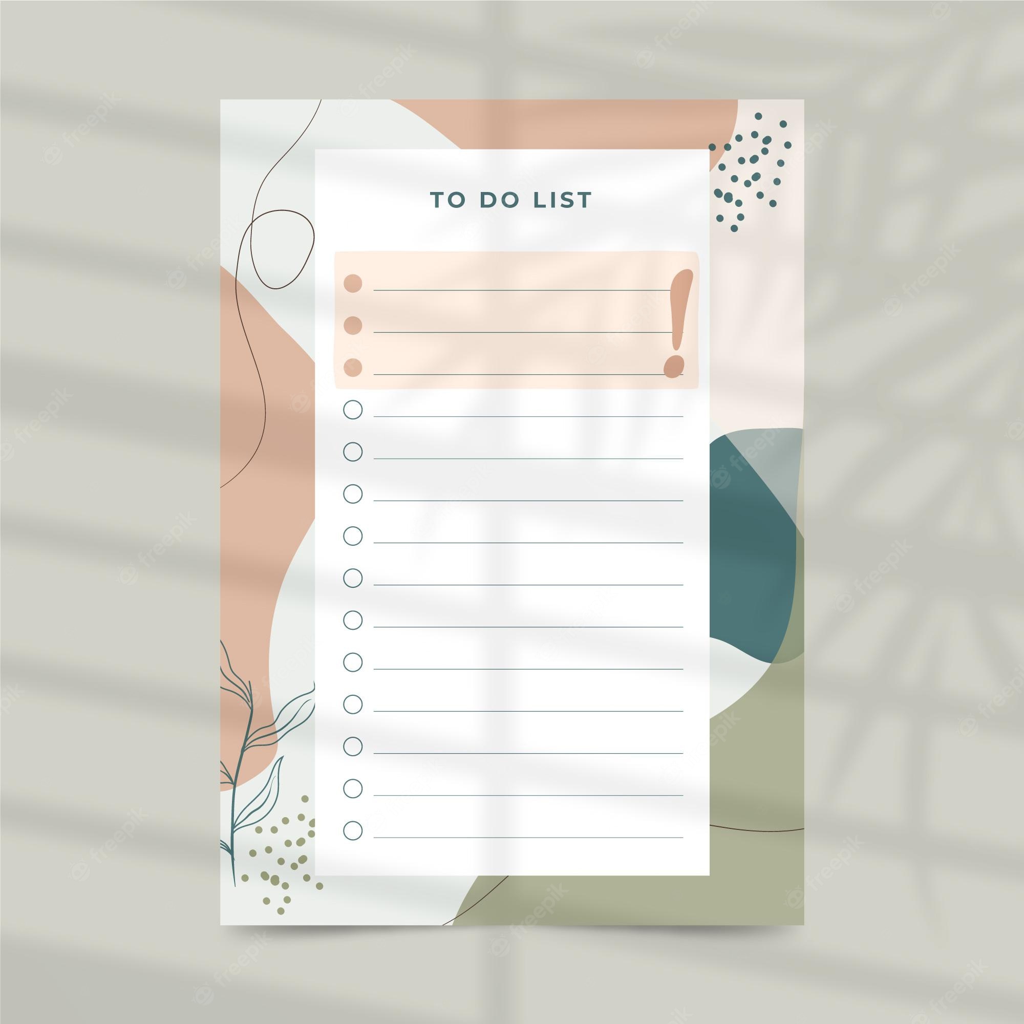 Detail To Do List Template Nomer 30