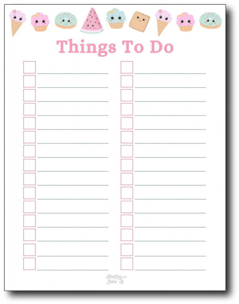 Detail To Do List Template Cute Nomer 17