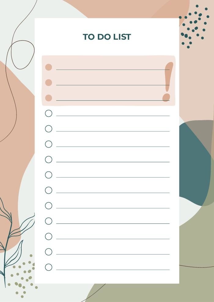 Detail To Do List Template Cute Nomer 29