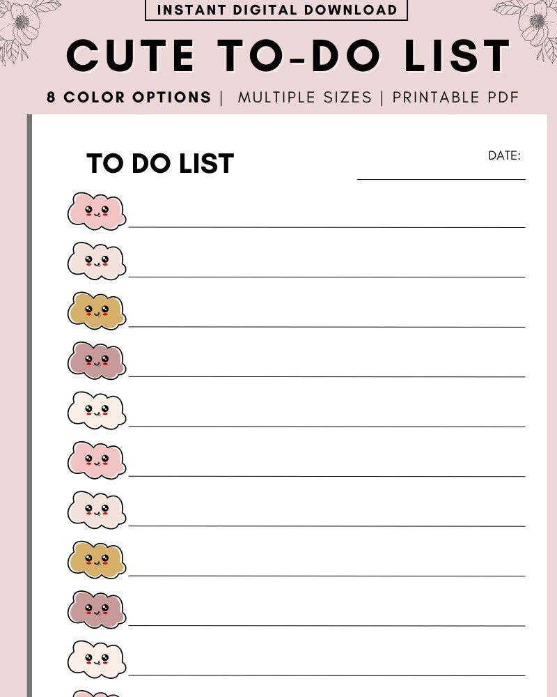 Detail To Do List Template Cute Nomer 47