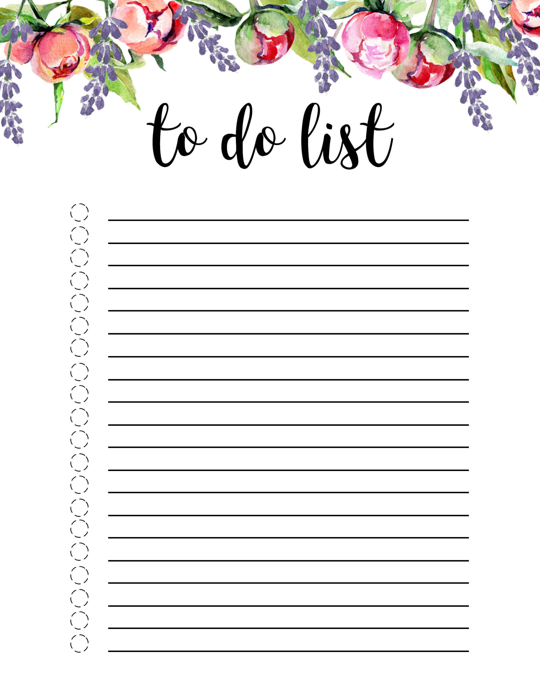 Detail To Do List Template Cute Nomer 6