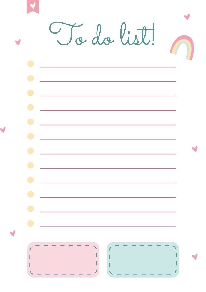 Detail To Do List Template Cute Nomer 7