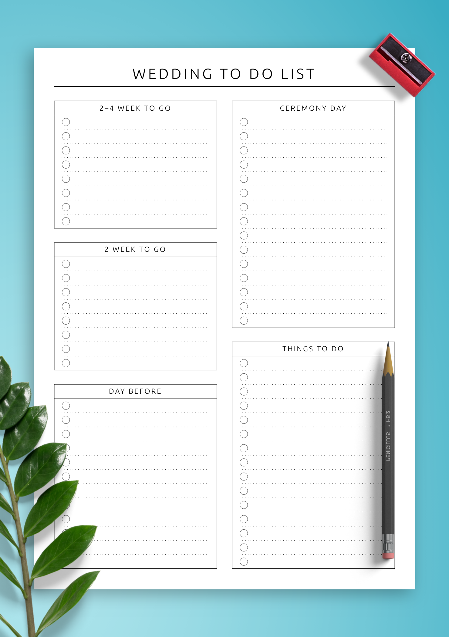 Detail To Do List Wedding Template Nomer 6