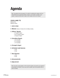 Detail Todays Agenda Template Nomer 42