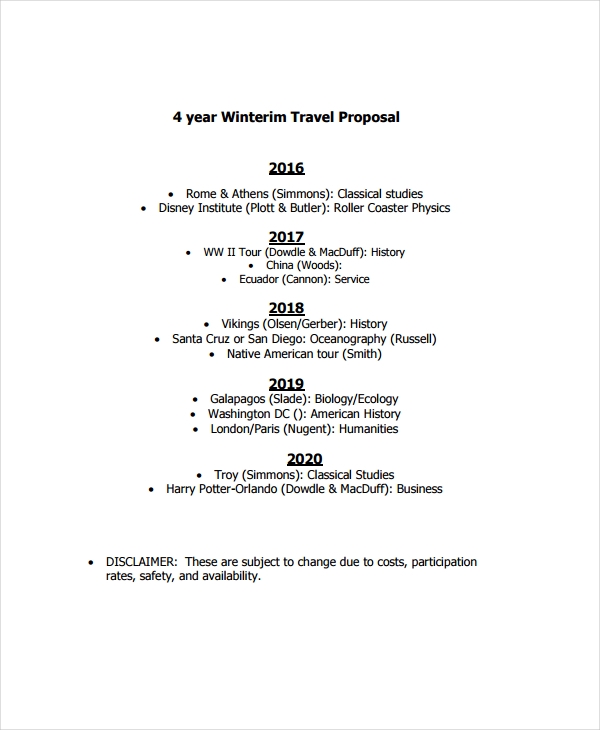 Detail Tour Proposal Template Nomer 39