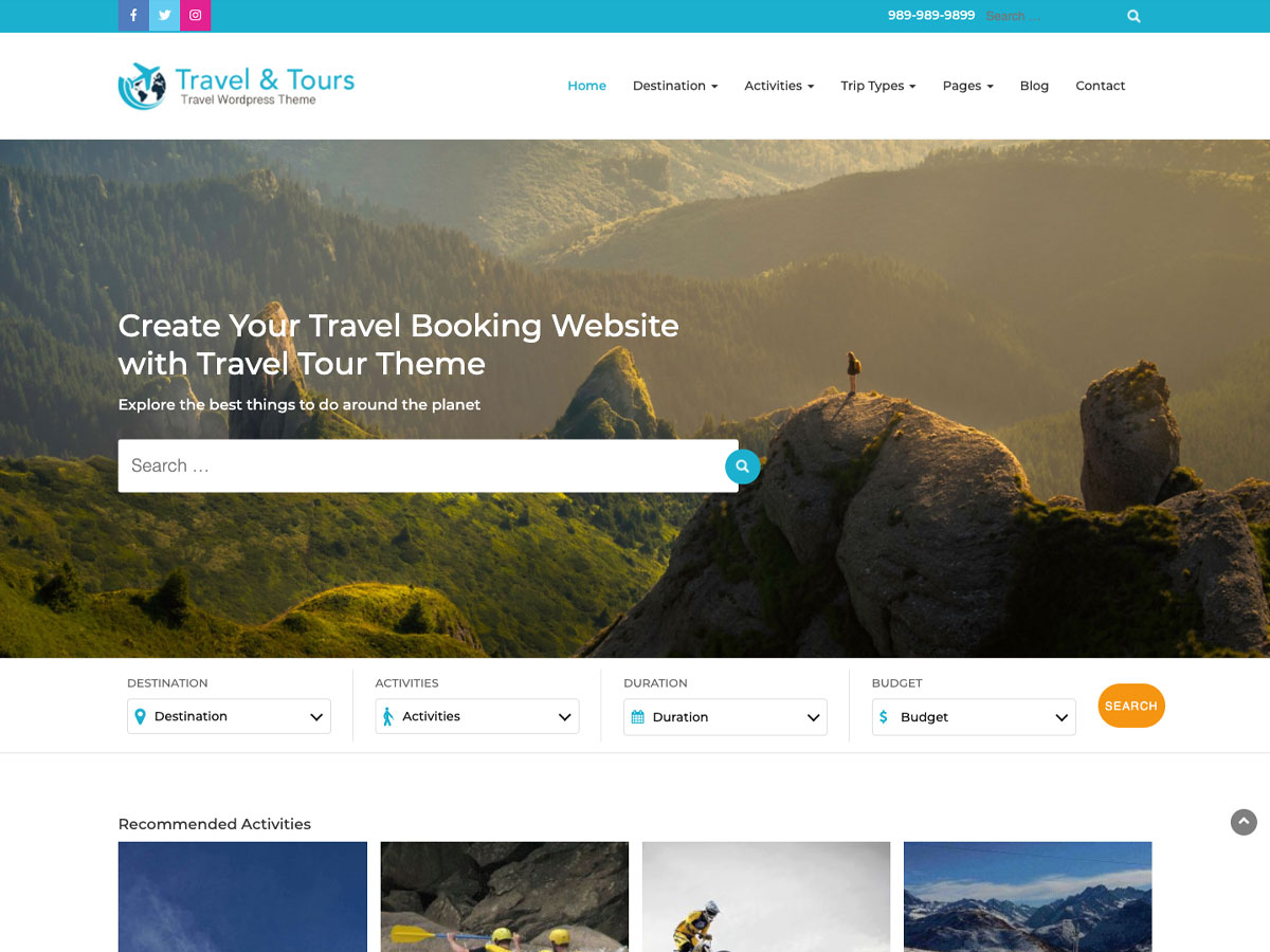 Detail Tourism Template Wordpress Nomer 13