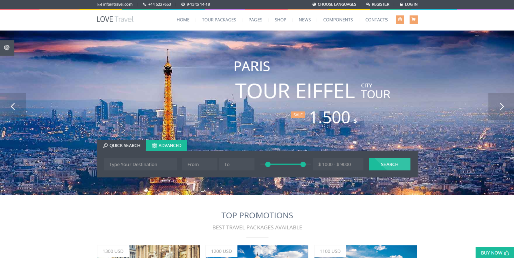 Detail Tourism Template Wordpress Nomer 14