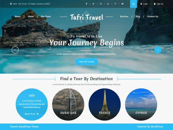 Detail Tourism Template Wordpress Nomer 3