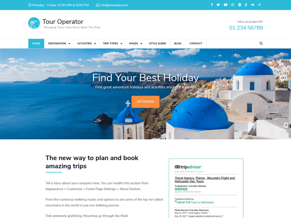 Detail Tourism Template Wordpress Nomer 22